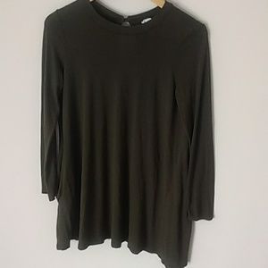 NWOT Honey Punch Olive Green Pocket Swing Dress